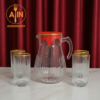 بلور سرویس۷پارچه سولو لب طلا نوری تازه