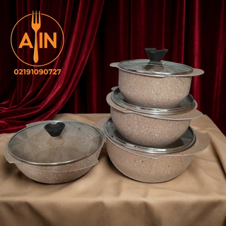 قابلمه سرویس ۸ پارچه دسته پروانه ای کوشا
