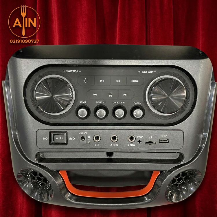 اسپیکر شارژی چمدانی ۱۰ اینچ جفت Sing-e مدل ZQS10220 به همراه دو میکروفن بی سیم