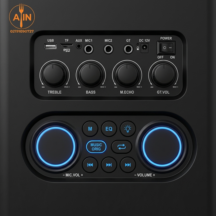 اسپیکر شارژی چمدانی ۱۰ اینچ Sing-e مدل ZQS10222 به همراه میکروفن بی سیم و ریموت کنترل