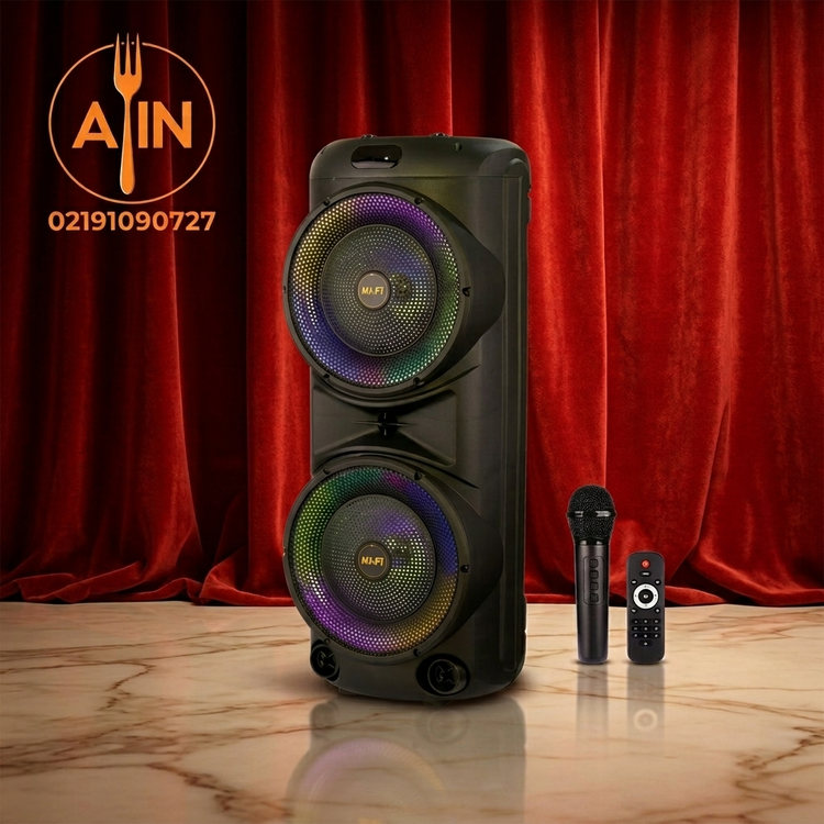 اسپیکر شارژی چمدانی ۱۲ اینچ Sing e مدل ZQS12206 به همراه میکروفن بی سیم و ریموت کنترل