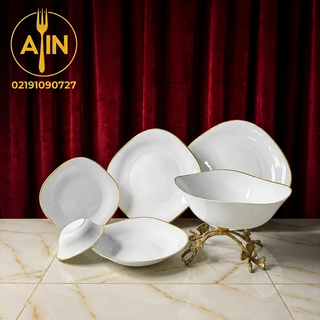 ارکوپال ۲6پارچه لئون طرح مربع لب طلا