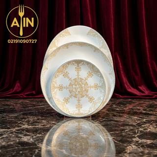 ارکوپال ۲6پارچه لئون طرح ویژن عسلی لوکس