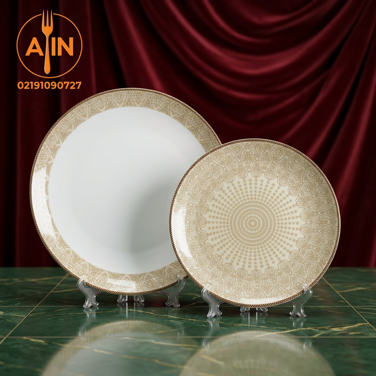 ارکوپال سرویس۲۶پارچه ویندا کرم عسلی